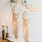 Crochet Moon Star Dream Catcher with Tassel