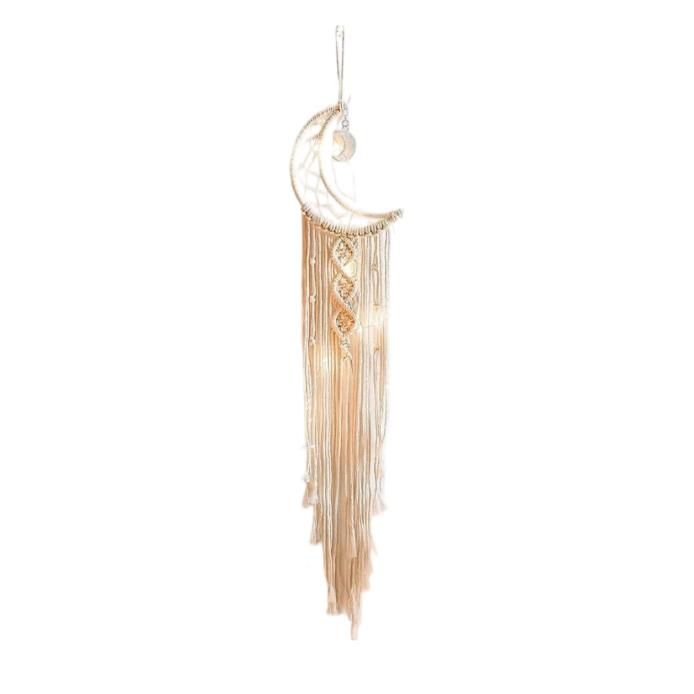 Crochet Moon Star Dream Catcher with Tassel