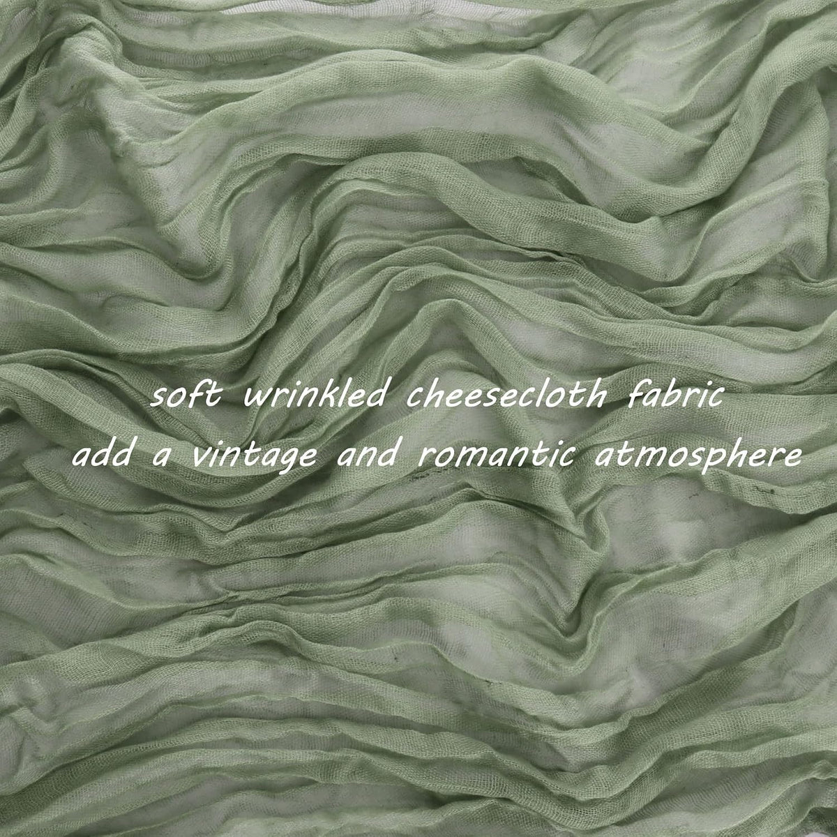 Sage Green Cheesecloth Table Runner Fall