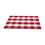 Christmas Red and White Plaid Door Mat